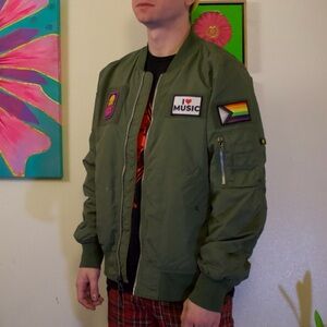 Men's Green Bomber Jacket